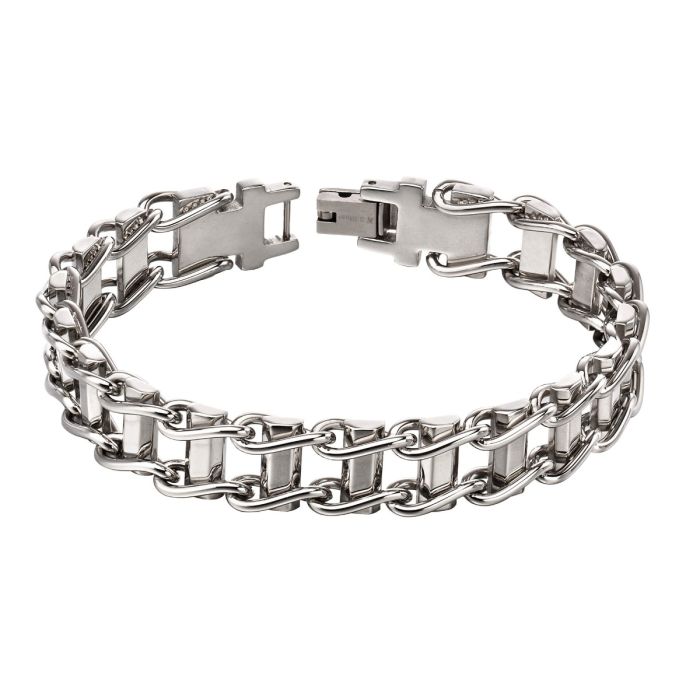 Fred Bennett Edelstahl-Fahrradkettenarmband