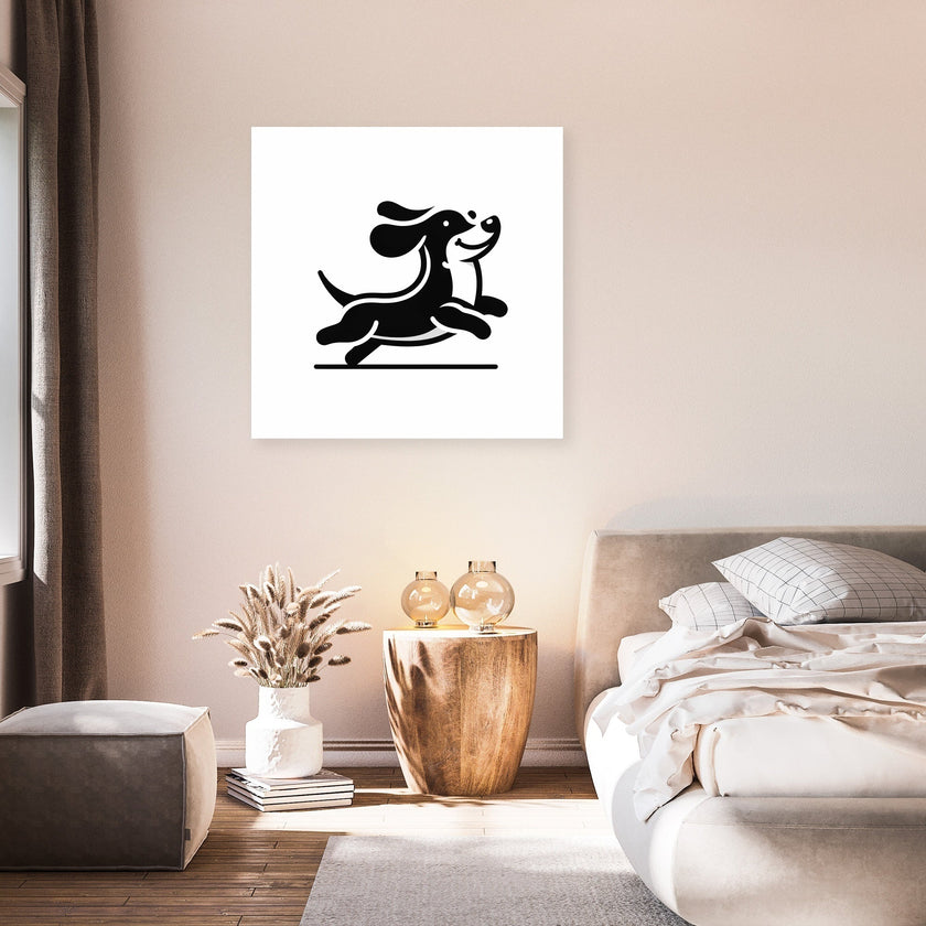 Joyful Sausage Dog Canvas