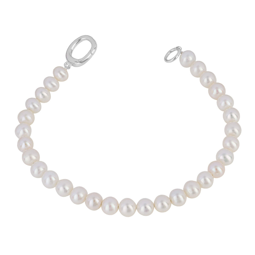 Beginnings White Pearl Charm Bracelet