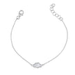 D For Diamond Pearlised Enamel Cloud Bracelet with Diamond