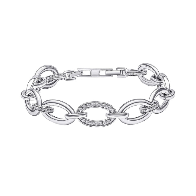 Diamonfire Oval Link Chain Bracelet