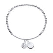 Beginnings Beaded Stretch Bracelet with Disc Charms