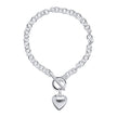 Beginnings Puff Heart T-Bar Chain Bracelet