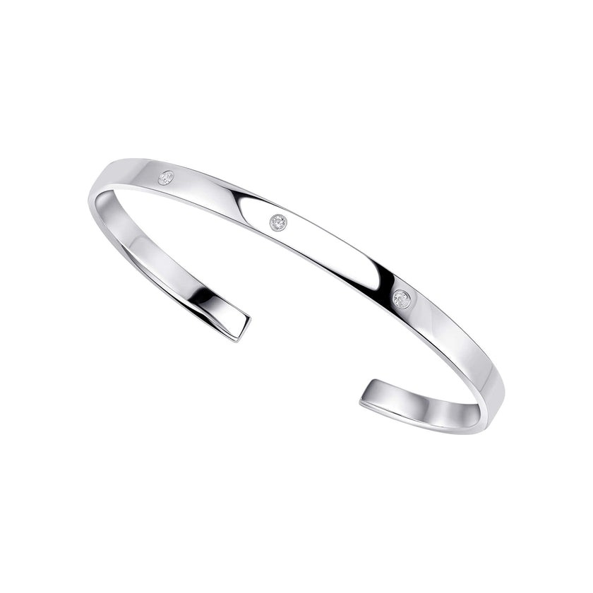 Beginnings Torque Bangle with Cubic Zirconia