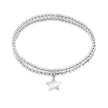 Beginnings Double Row Stretch Bracelet with Star Charm