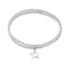 Beginnings Double Row Stretch Bracelet with Star Charm