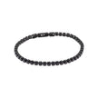 Fred Bennett Black Cubic Zirconia and Stainless Steel Tennis Bracelet