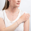 Diamonfire Zirconia and Shell Pearl Y Chain Drop Necklace