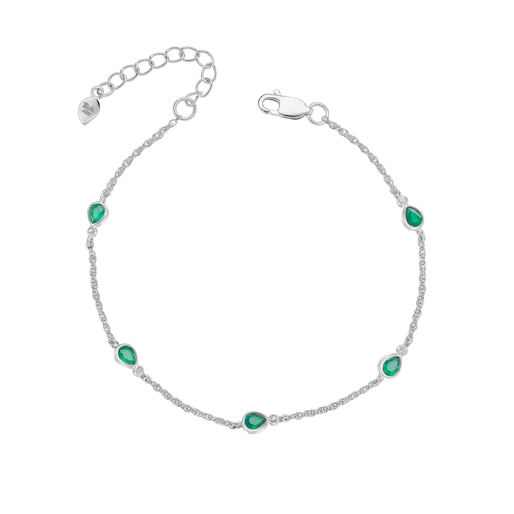Laura Ashley Silver Thornage Flowers Station Armband