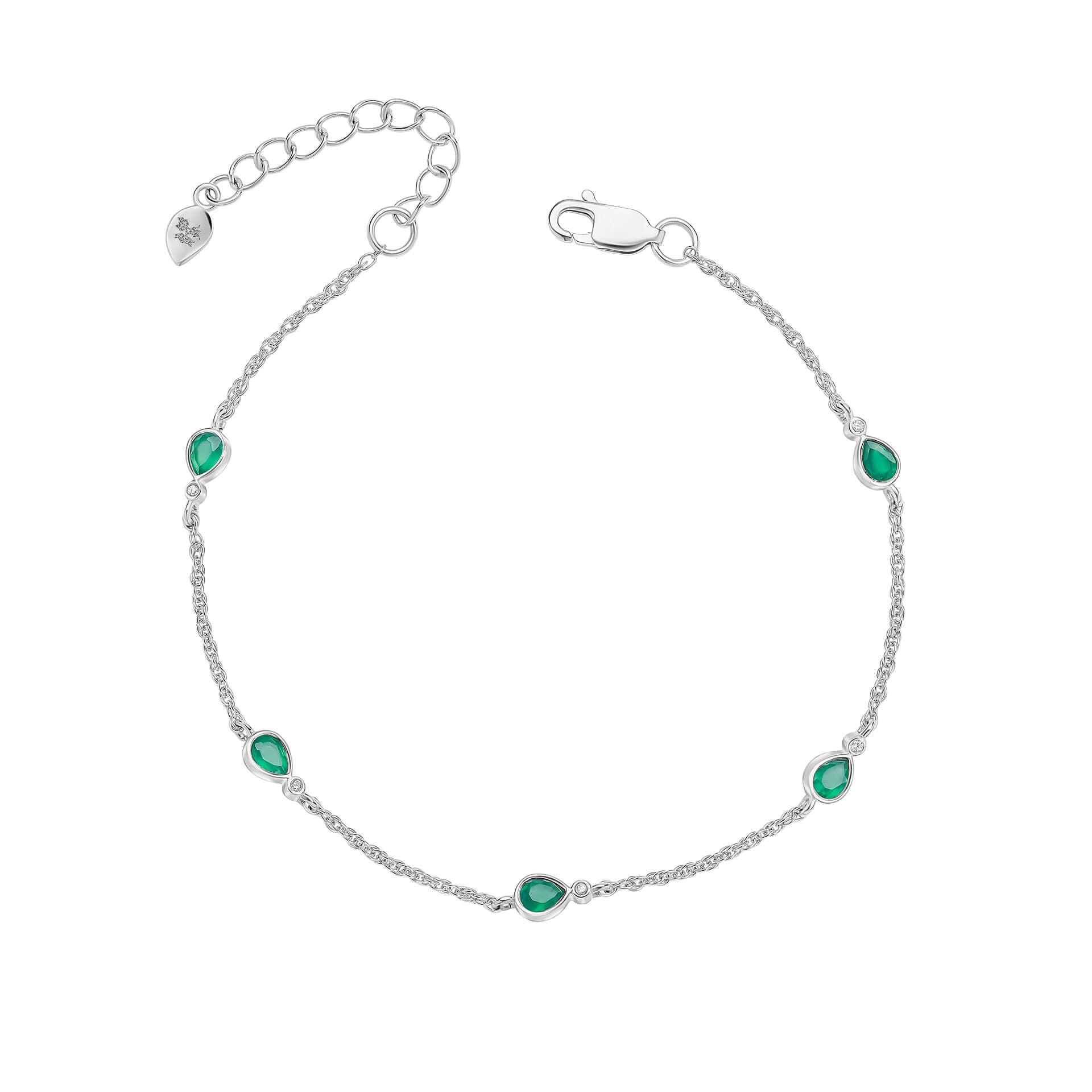 Laura Ashley Silver Thornage Flowers Station Armband
