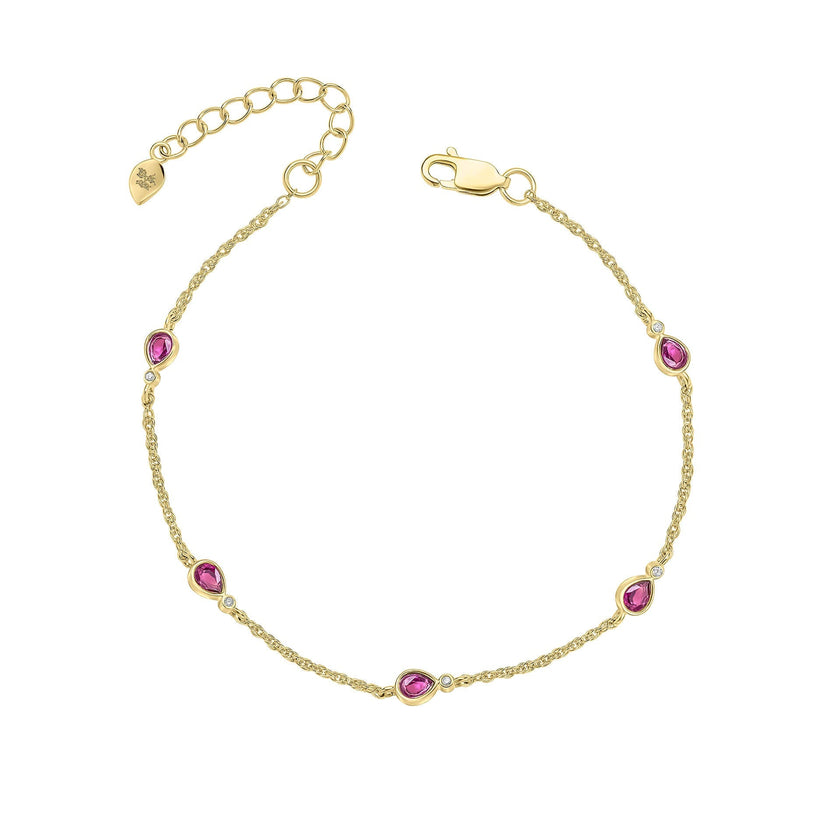 Laura Ashley Silver Thornage Flowers Station Bracelet