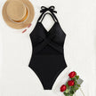 New Fashion One-piece Swimsuit Solid Color