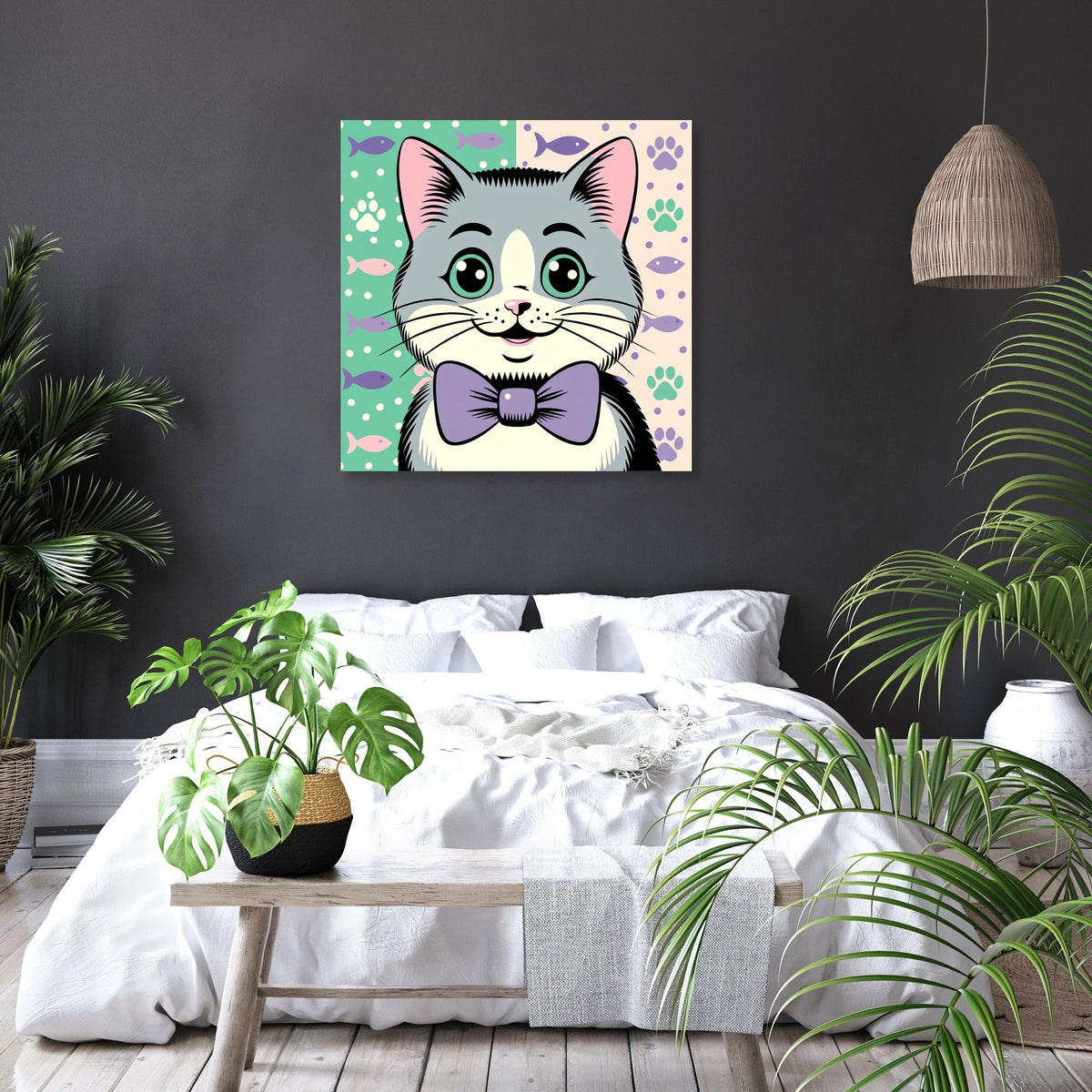 Whimsical Cat Canvas