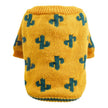 Pet Dog Cat Warm And Comfortable Turmeric Cactus Sweater