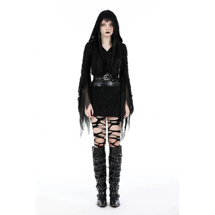Dark in Love Elvira Faux Leather Layered Goth Waist Belt