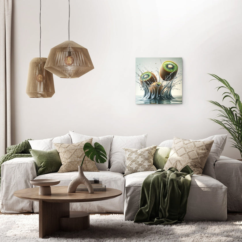 Kiwi Splash Elegance Canvas