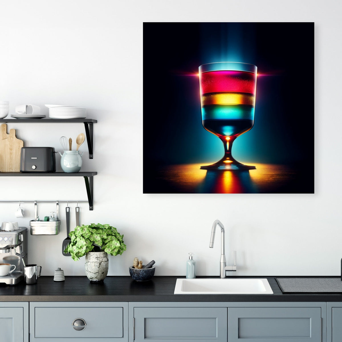 Luminous Layers Cocktail Canvas