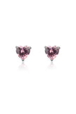 SWEETHEART HEART STUDS SILVER