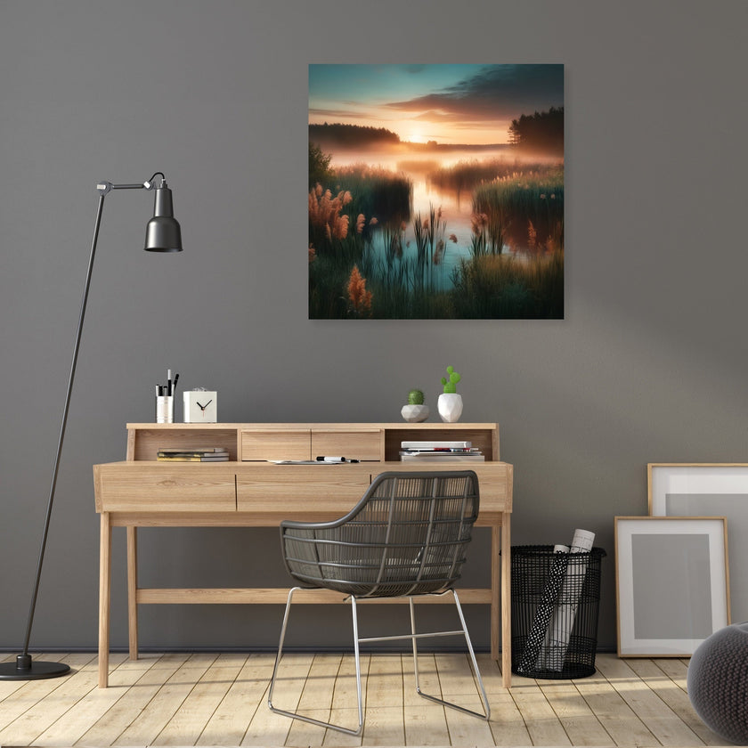 Dawn Wetlands Serenity Canvas