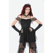 Dark in Love Morgana Gothic Off-Shoulder Lace Hem Dress