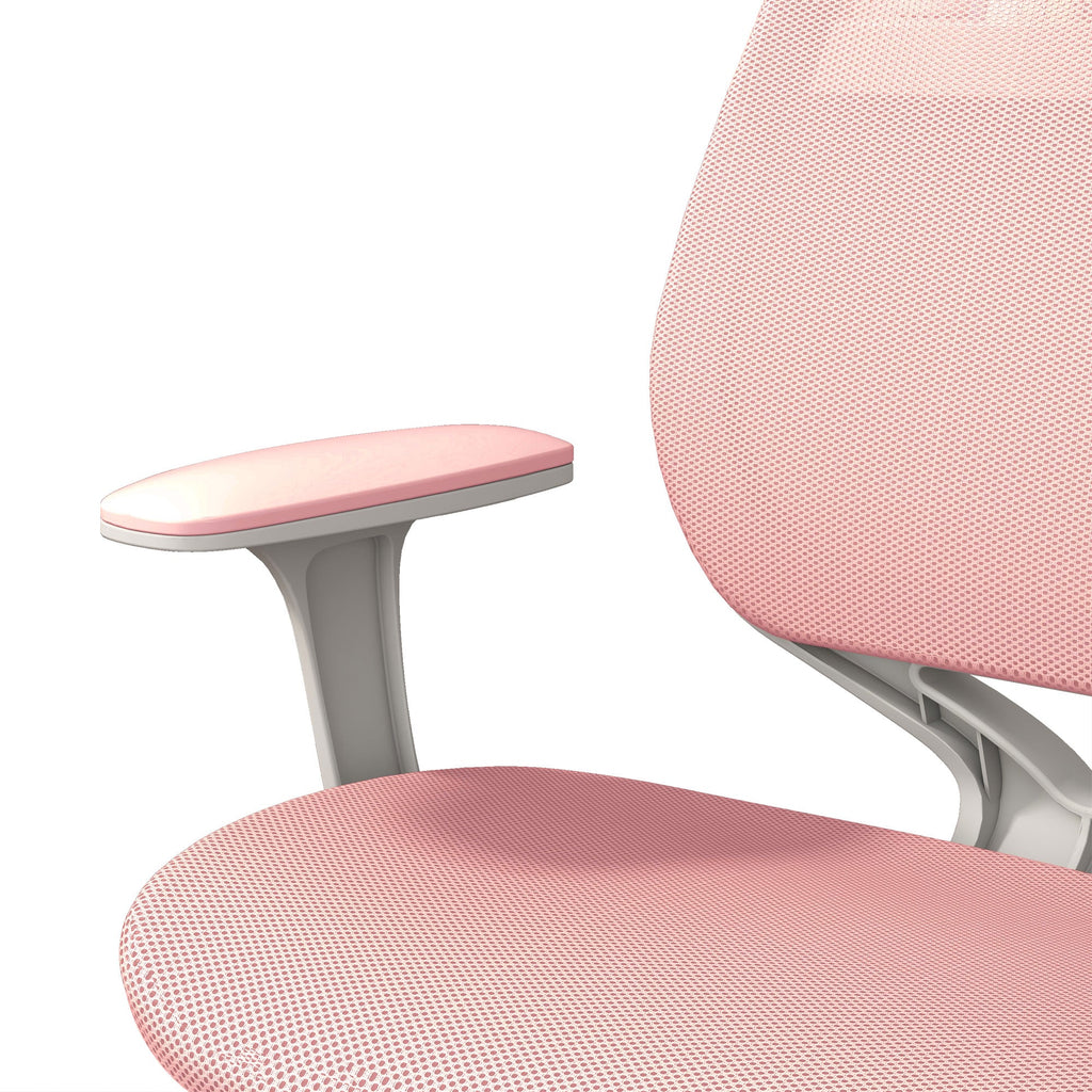 Vinsetto Office Chair, Breathable Mesh Swivel Desk Chair with Adjustable Height and  360° Swivel Security Wheels for Home Office, Study, Pink