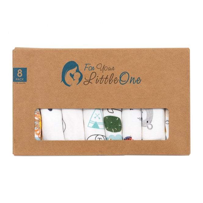 Baby Bandana Dribble Bibs Cotton Pack Of 8 - Boys