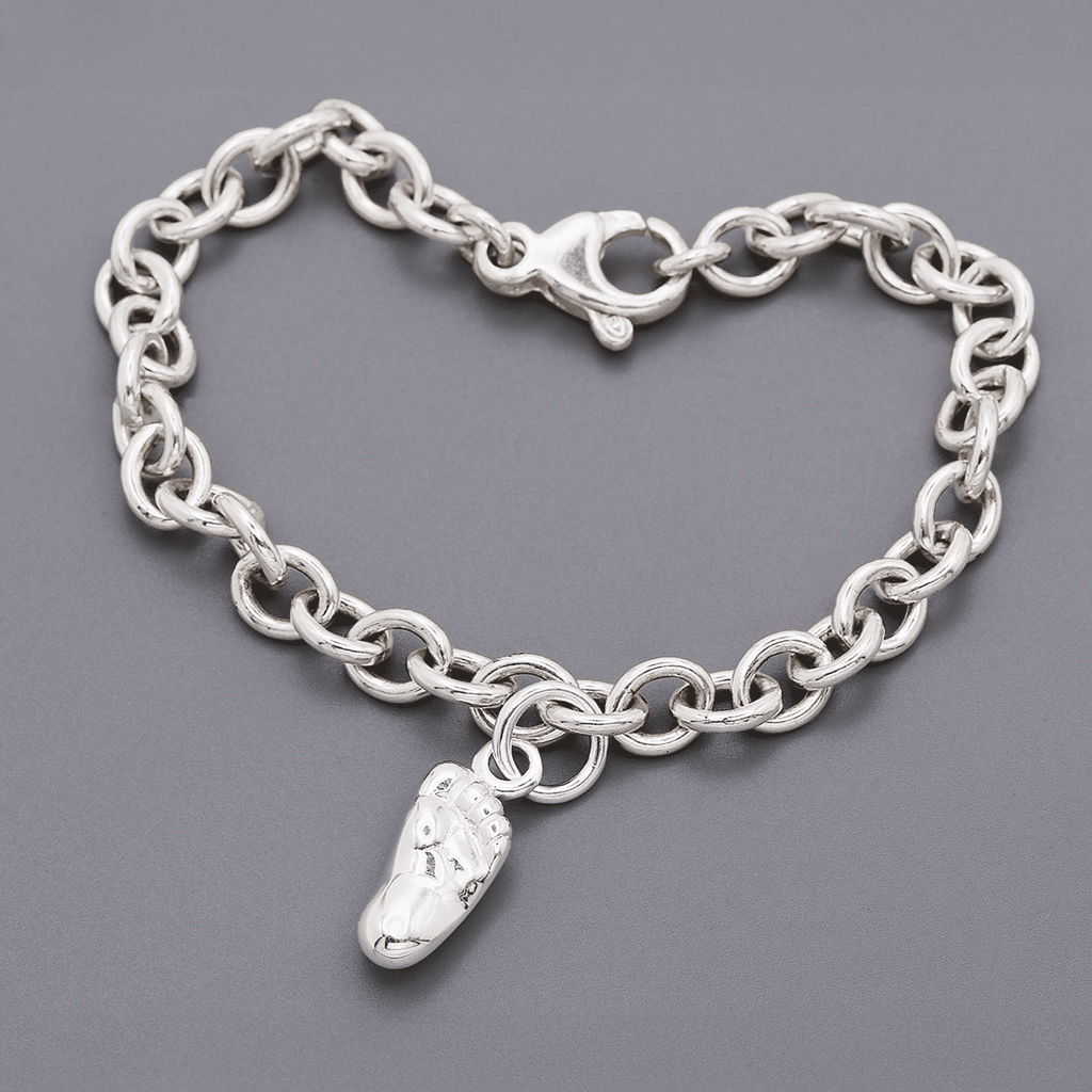 New Baby Personalised Silver Charm