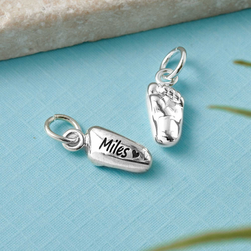 Colgante de plata personalizado para bebé
