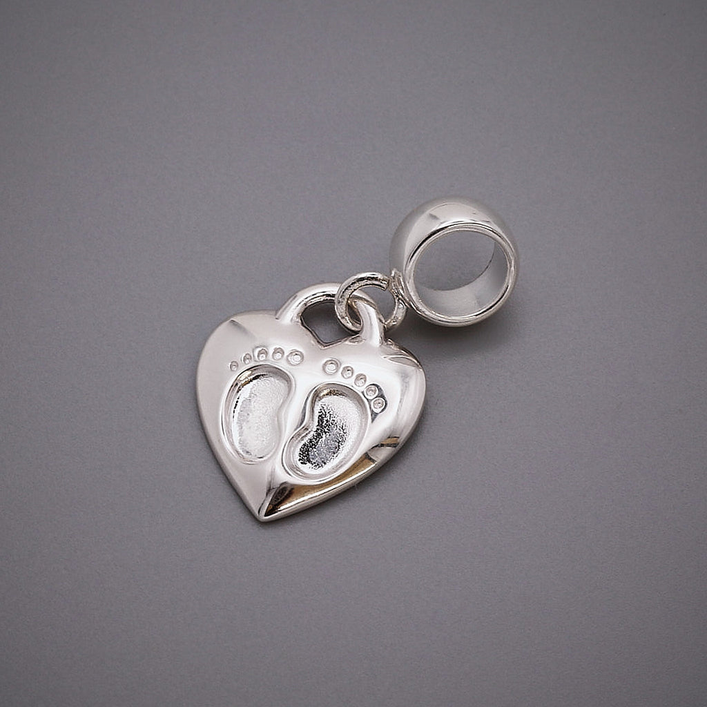 Baby Footsteps Personalised Silver Charm