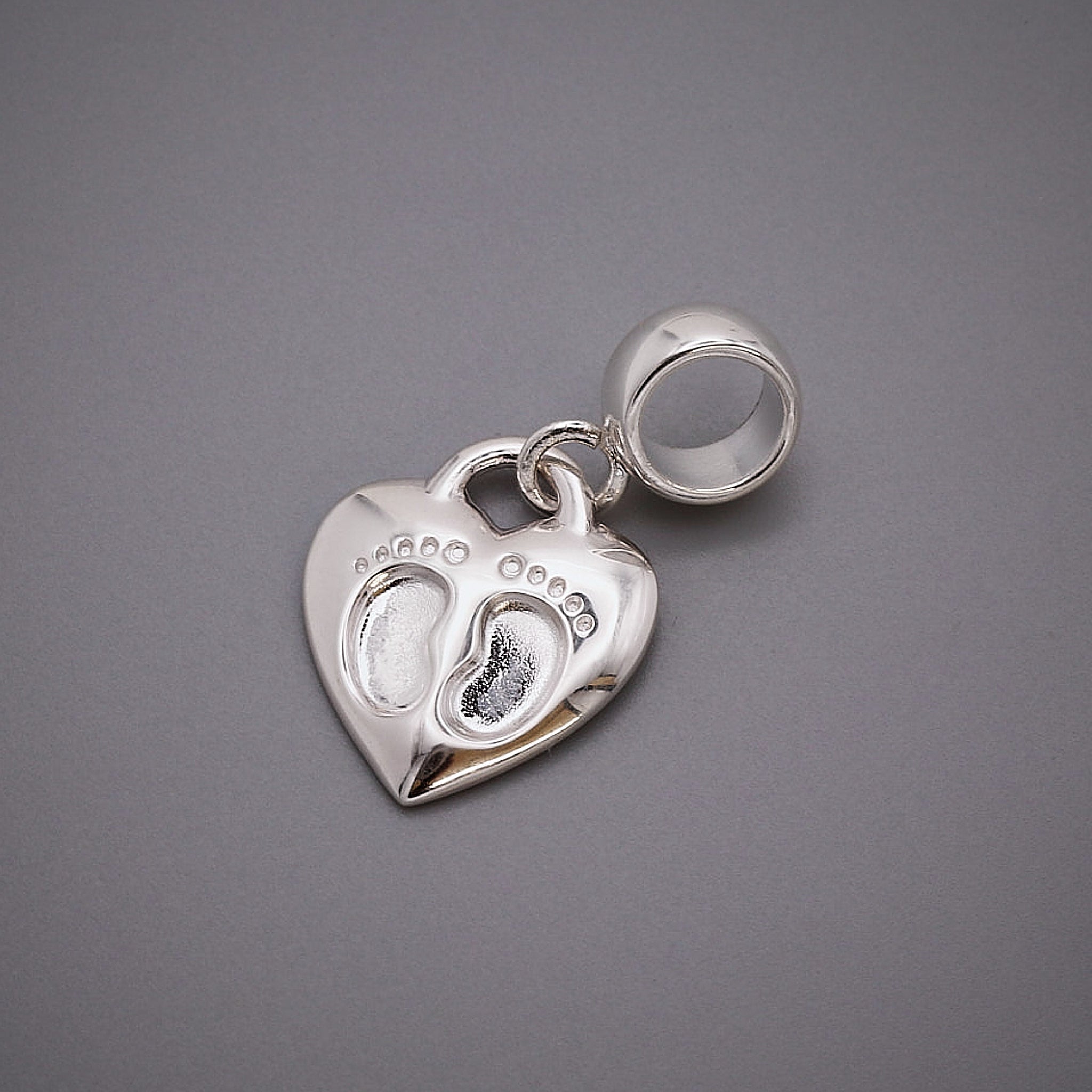 Baby Footsteps Personalised Silver Charm