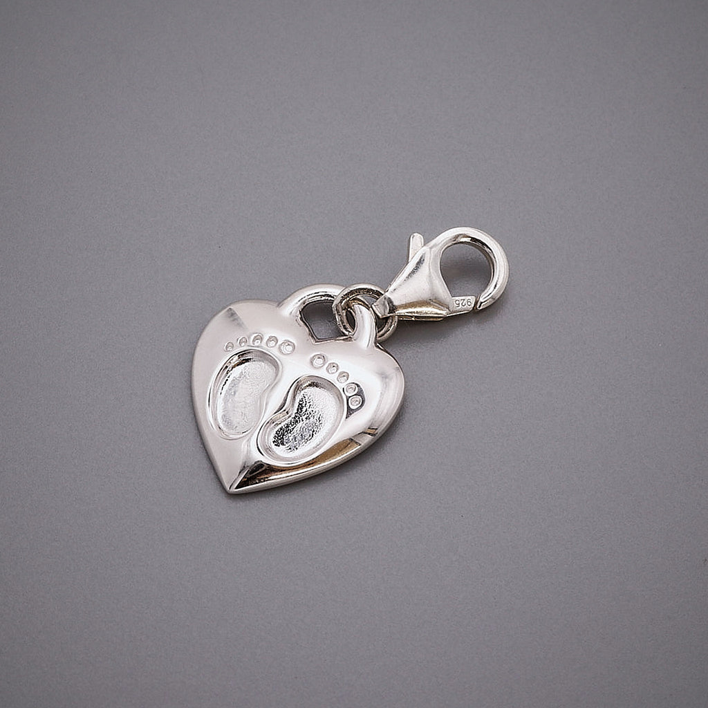 Baby Footsteps Personalised Silver Charm
