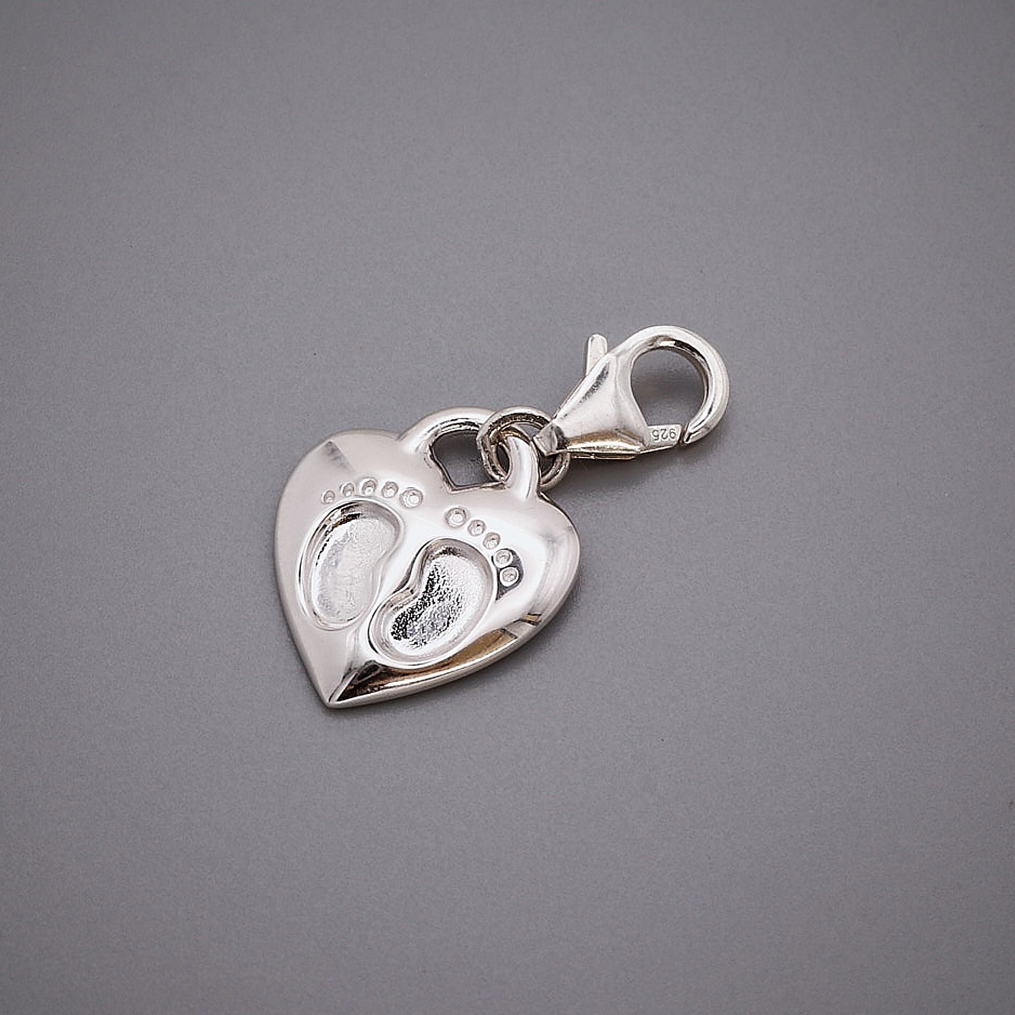 Baby Footsteps Personalised Silver Charm