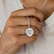 Australasia Map Globe Personalised St Christopher - Silver Chain