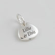Pet Paw Print Personalised Silver Charm