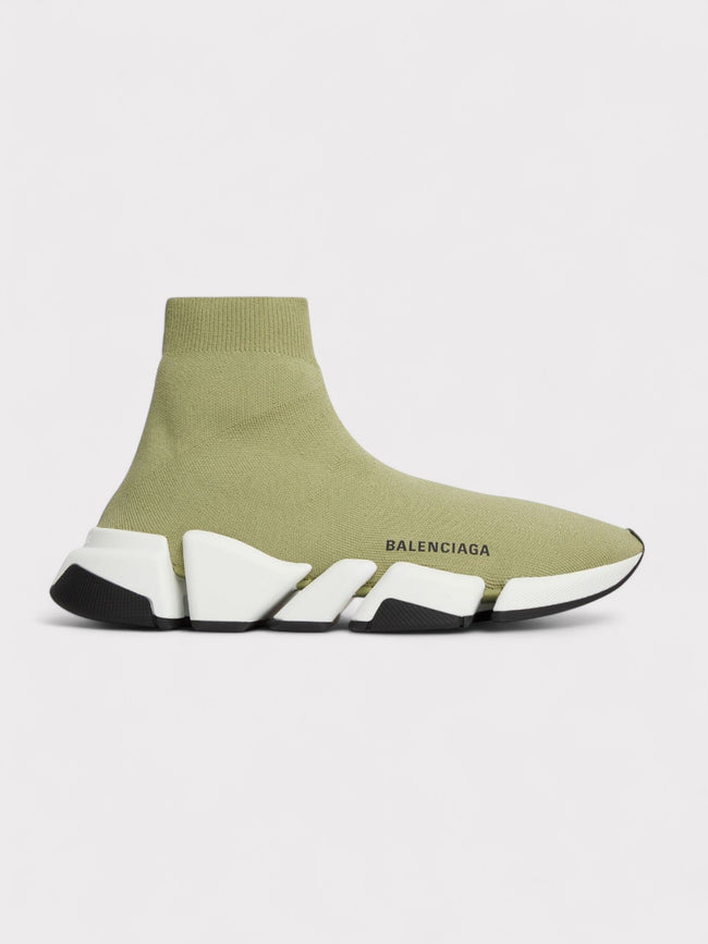 Recyklované pletené tenisky Balenciaga Speed 2.0, zelené