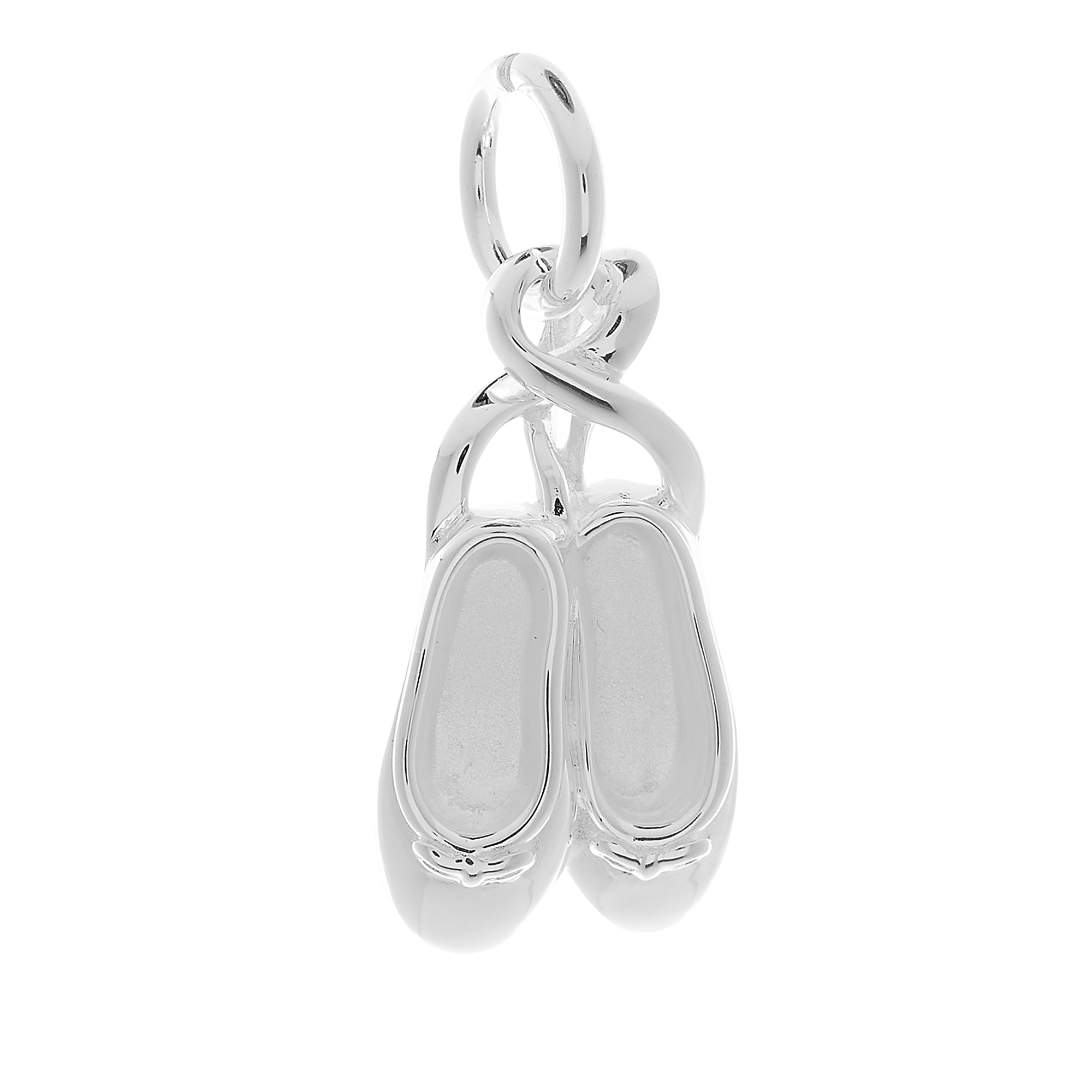 Ballet Shoe Silver Charm