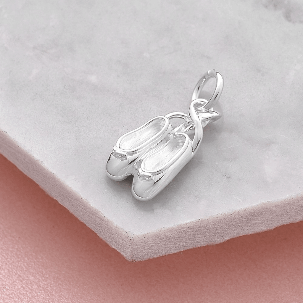 Ballet Shoe Silver Charm