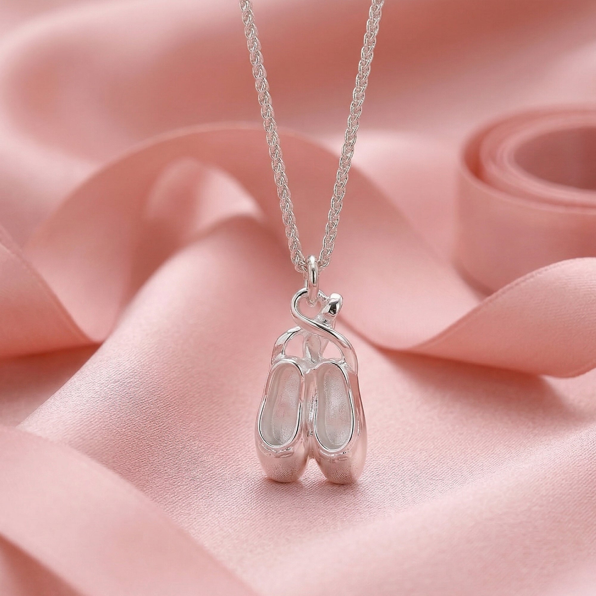 Ballet Shoe Silver Charm