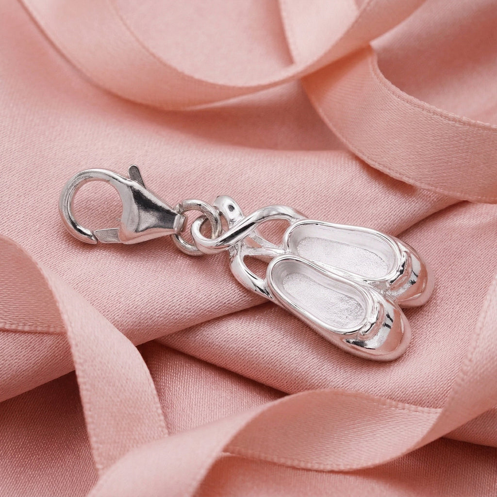 Ballet Shoe Silver Charm