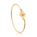 Astrul Hex Gold Coin Bangle Cubic Zirconia
