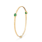 Simi Three Stone Stacking Bangle Green Onyx