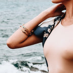 Simi Three Stone Stacking Bangle Pariba Onyx