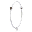 Simi Three Stone Stacking Bangle: Silver Labradorite