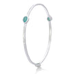 Simi Three Stone Stacking Bangle: Silver Pariba Onyx