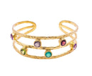 Thalia Gemstone Bangle with Garnet, Peridot, Labradorite & Amethyst