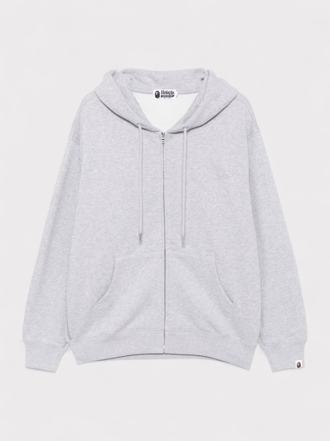 Bape One Point Zip Hoodie Grey