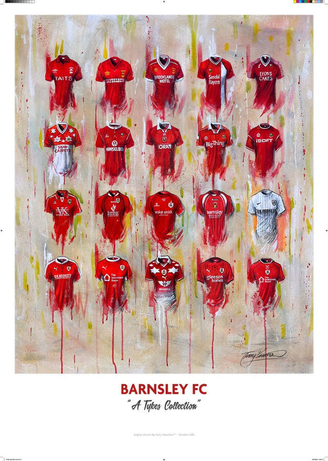 Barnsley FC Shirt History – Football Shirt Art by Terry Kneeshaw