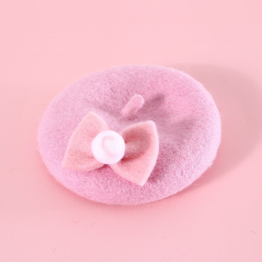 Pet Cat Wool Painter Bud Small Hat