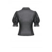 Dark in Love Viktoria Lace Ruffle Gothic Blouse in Black