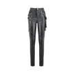 Dark in Love Punk Leather-Look Strap Detail Trousers